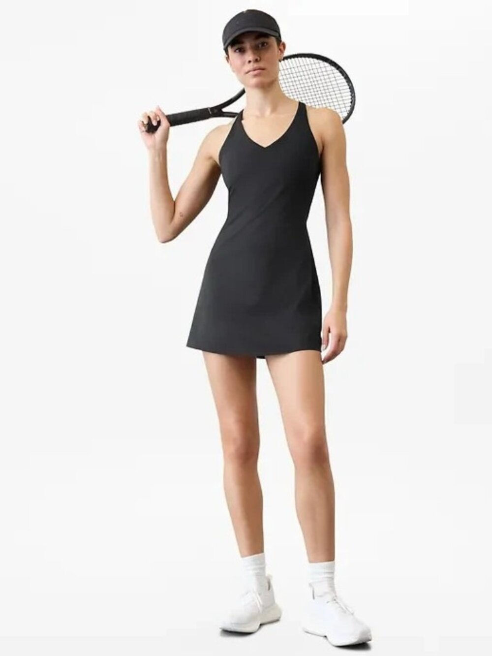 Athleta SP Ace Advantage Dress Black Small Petite